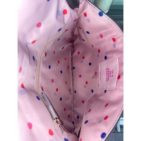 STELLA & DOT Oversize Bellamy Envelope Clutch in Olive Dot NWT - Picture 5 of 5